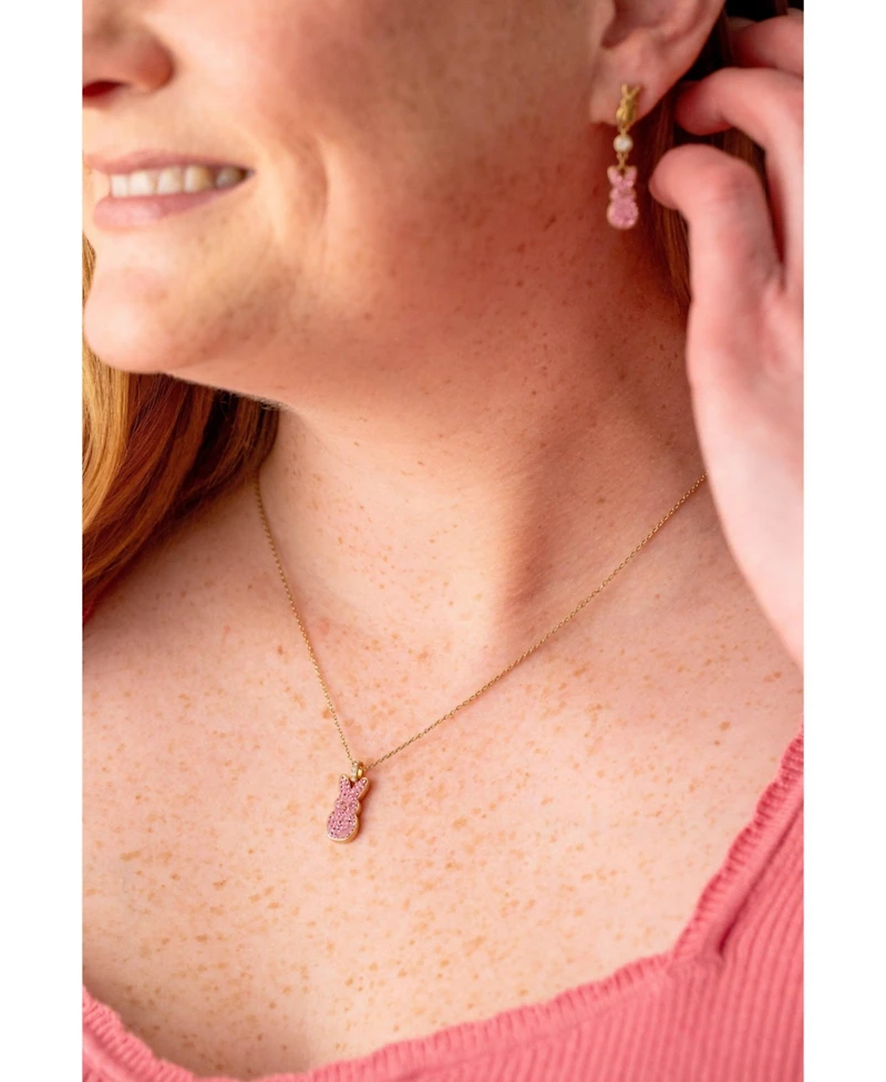Alex and Ani Peeps Pave Bunny Pendant Necklace
