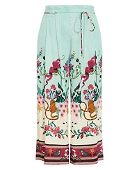 City Chic Women's Athena Dreamscape Print Wide Leg Pant