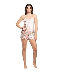 Linea Donatella Women's Sleeveless Camisole Top and Shorts, 2-Piece Set