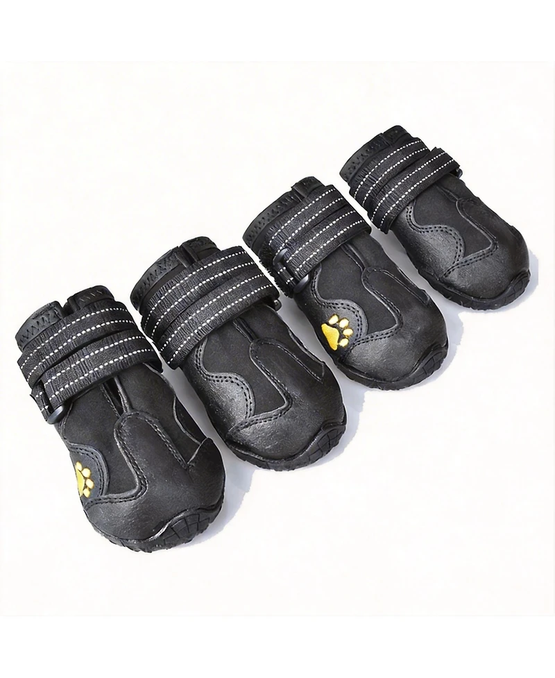 Dog Boots with Reflective Straps for Large Breeds - Rugged, Anti-slip, and Comfortable