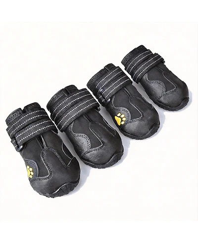 Dog Boots with Reflective Straps for Large Breeds - Rugged, Anti-slip, and Comfortable