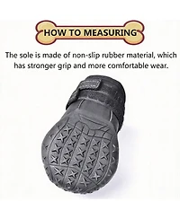 Dog Boots with Reflective Straps for Large Dogs - Waterproof, Anti-slip, and Adjustable