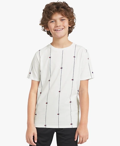 Champion Big Boys' Printed Short-Sleeve Crewneck T-Shirt