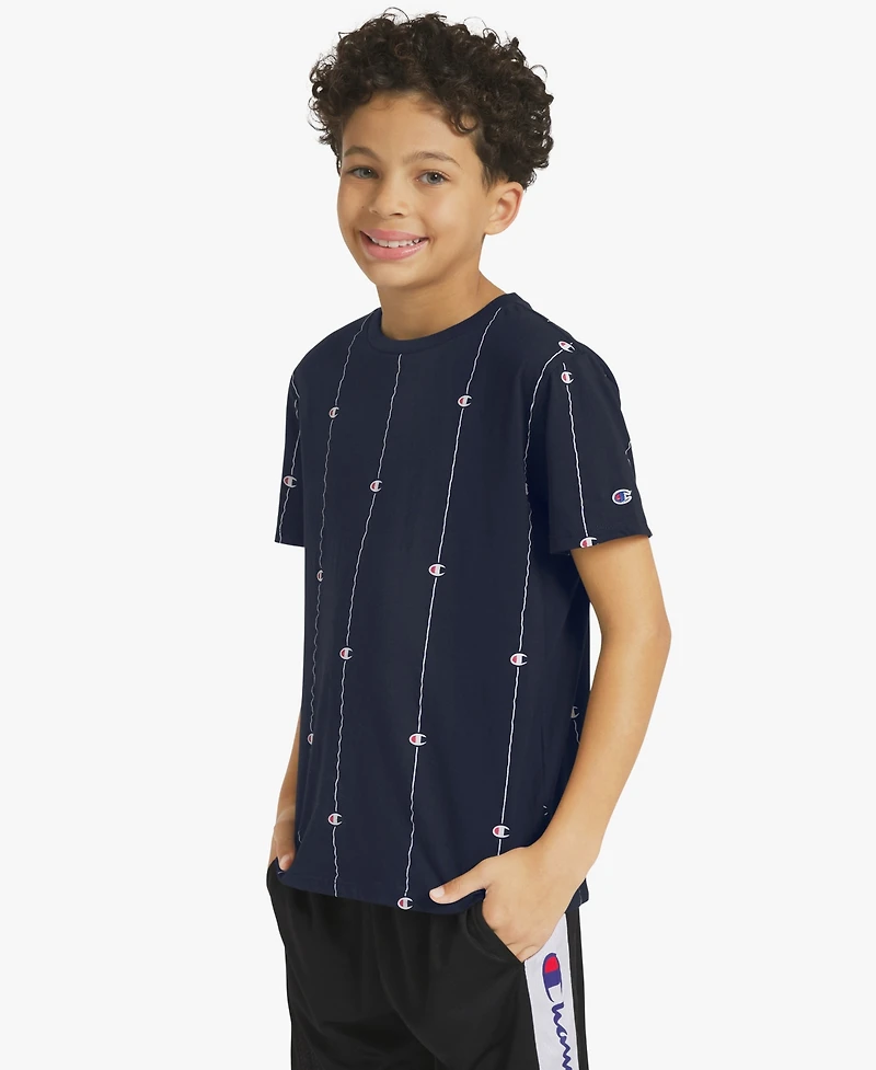 Champion Big Boys' Printed Short-Sleeve Crewneck T-Shirt
