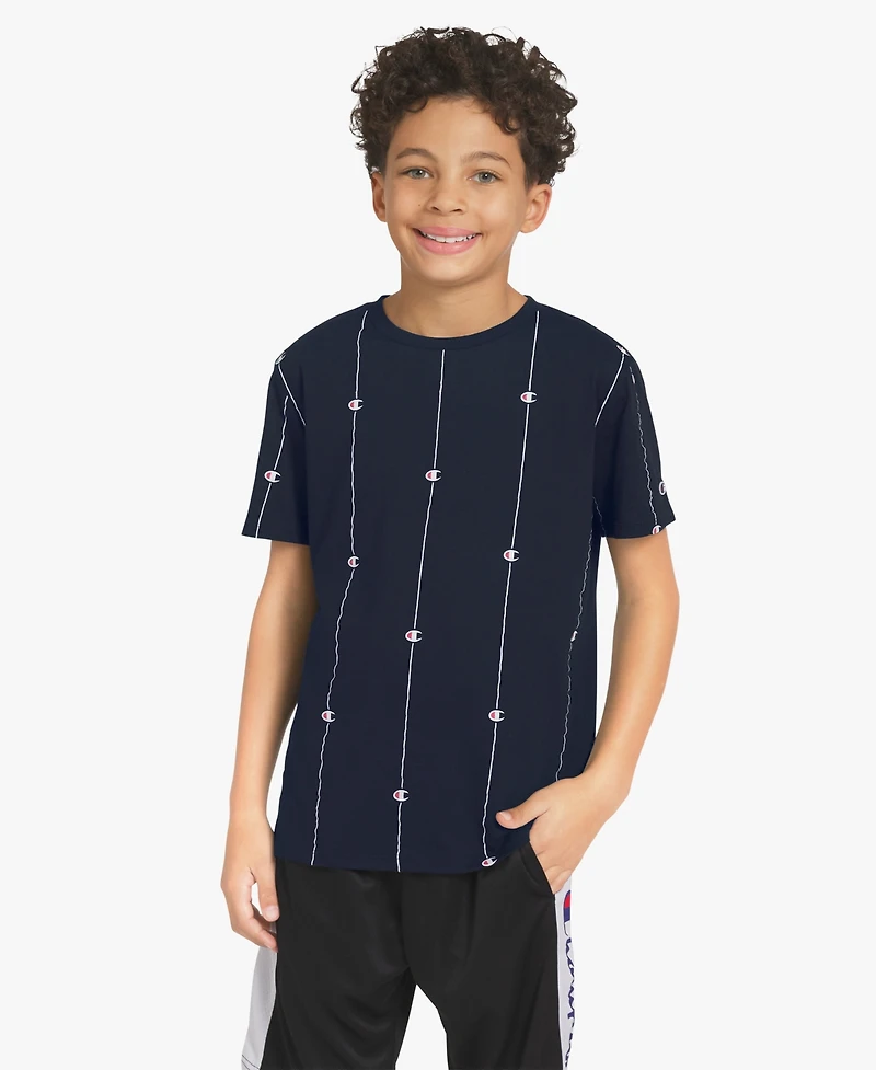 Champion Big Boys' Printed Short-Sleeve Crewneck T-Shirt