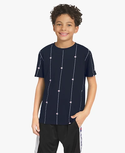 Champion Big Boys' Printed Short-Sleeve Crewneck T-Shirt