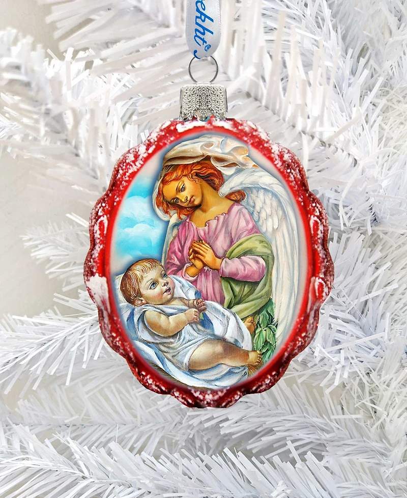 Designocracy Blessing Child Angel Mercury Holiday Ornament