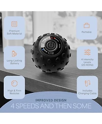 LifePro 4-Speed Vibrating Peanut Massage Ball | Lacrosse Ball & Foam Roller for Recovery & Therapy