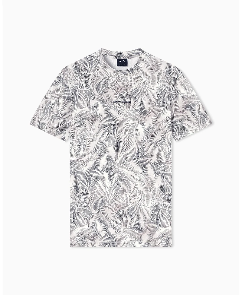 A|X Armani Exchange Men's Ibiza X Leaf Print T-Shirt