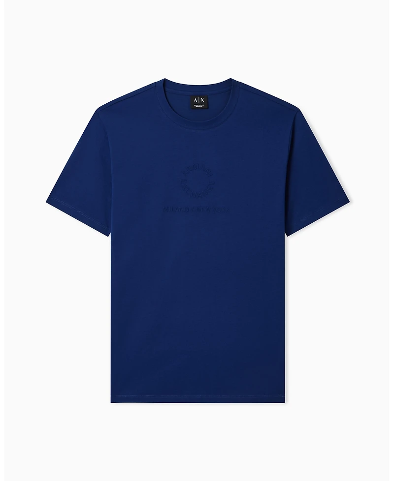 A|X Armani Exchange Men's Short Sleeve Tonal Circle Logo T-Shirt