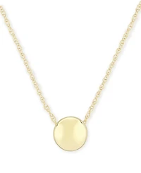 Flat Ball Necklace Set in 14k Gold (7mm)
