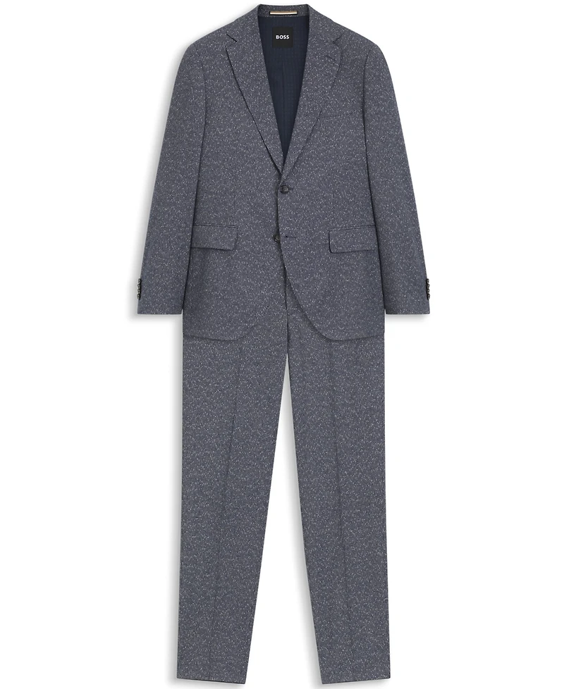 Boss by Hugo Men's Stretch Boucle Two-Piece Regular-Fit Suit