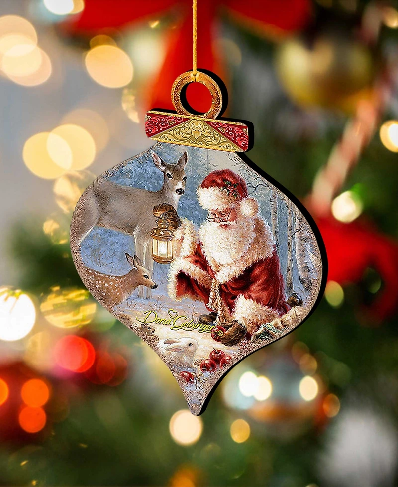 Designocracy by Dona Gelsinger Abundance of Joy Ornament and Drop Ornament, Set of 2 Each