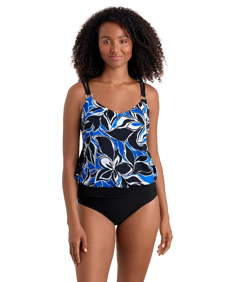 ShapeSolver Sport by Mimi Flamingo Women's Printed V-Neck Tankini Top