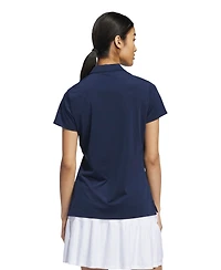 adidas Women's Solid Short-Sleeve Polo Shirt
