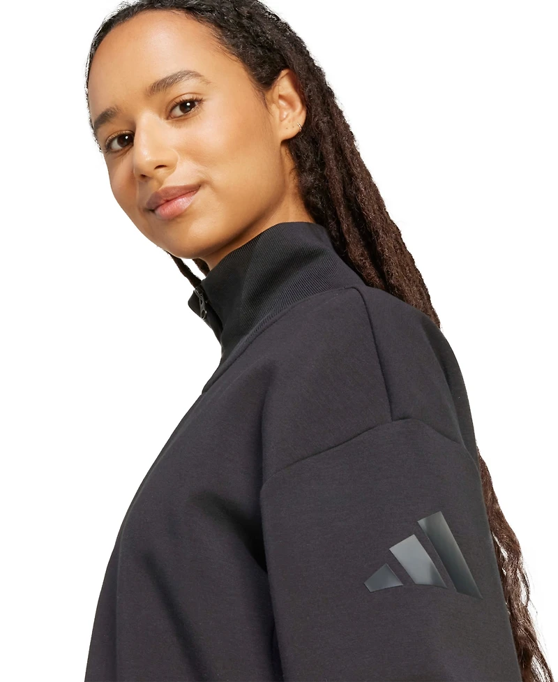 adidas Women's All Szn Soft Lux Quarter-Zip Sweatshirt