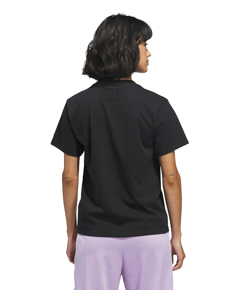 adidas Women's Bow on Linear Logo Graphic T-Shirt