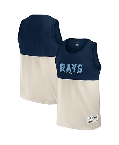 Darius Rucker Collection by Fanatics Men's Navy Tampa Bay Rays Color Block Tank Top