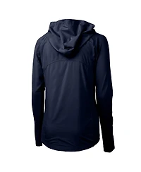 Cutter & Buck Women's Navy Seattle Mariners Adapt Eco Knit Hybrid Full-Zip Hoodie