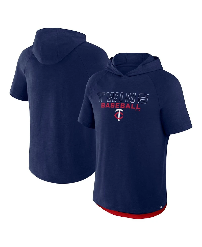 Fanatics Men's Navy Minnesota Twins Clubhouse Optimal Play Raglan Hoodie T-Shirt