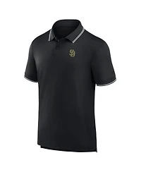 Fanatics Men's Black San Diego Padres Front Office Move Mono Pique Polo Shirt