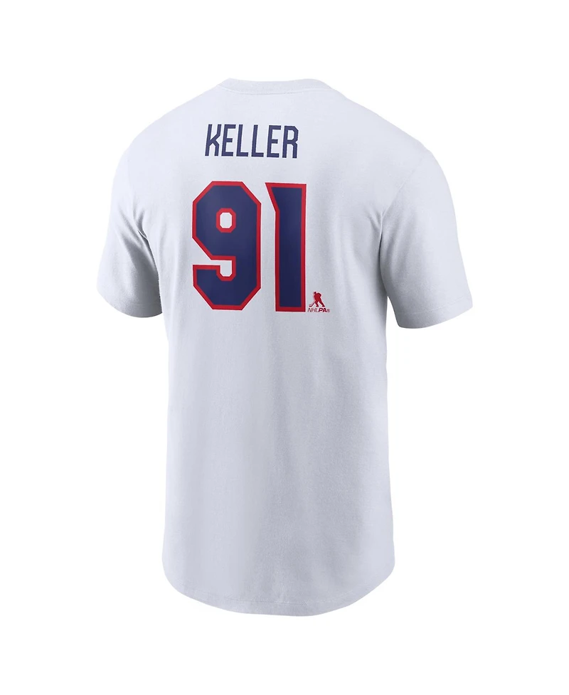 Nike Men's Clayton Keller White Usa Hockey 2026 Name Number T-Shirt
