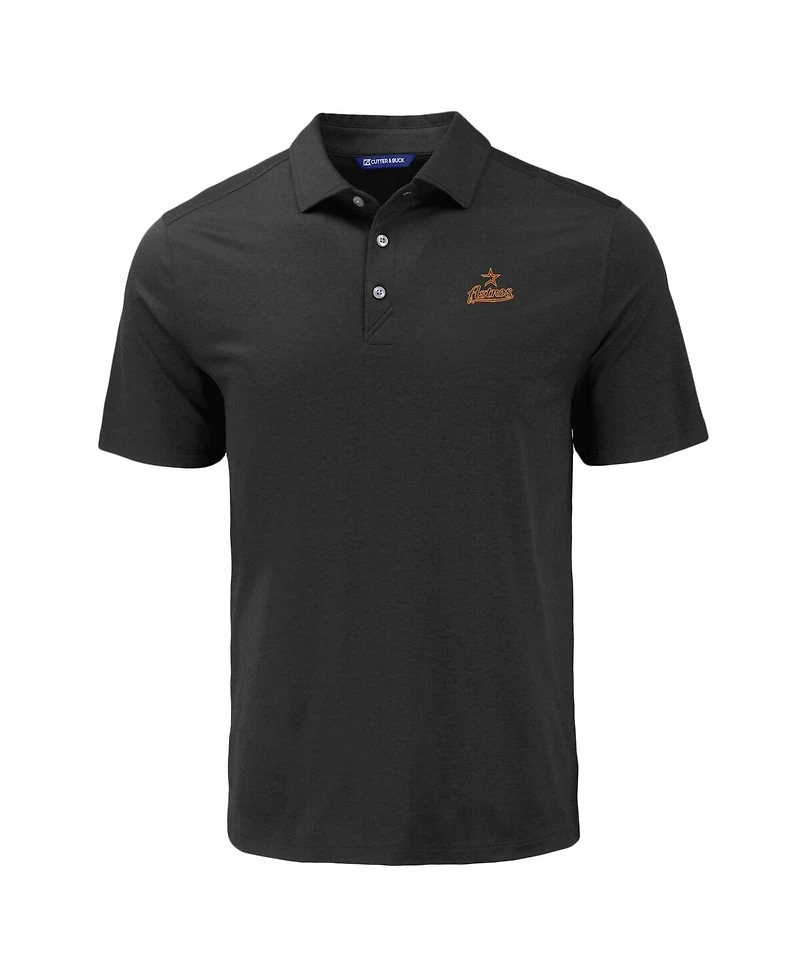 Cutter & Buck Men's Black Houston Astros Coastline Epic Comfort Eco Polo Shirt