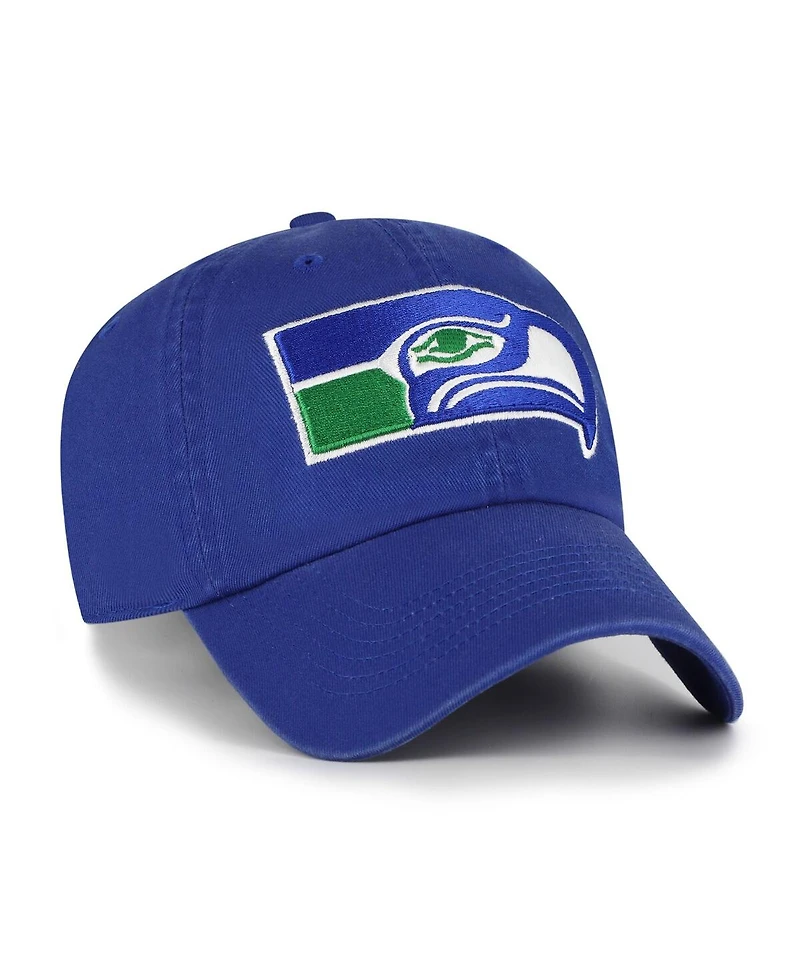'47 Brand Men's Royal Seattle Seahawks Clean Up Throwback Adjustable Hat