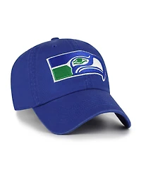 '47 Brand Men's Royal Seattle Seahawks Clean Up Throwback Adjustable Hat