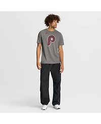 Nike Men's Heather Charcoal Philadelphia Phillies Cooperstown Logo Tri-Blend T-Shirt