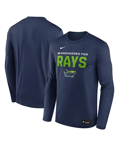 Nike Men's Navy Tampa Bay Rays Authentic Collection Legend Dri-fit Long Sleeve T-Shirt