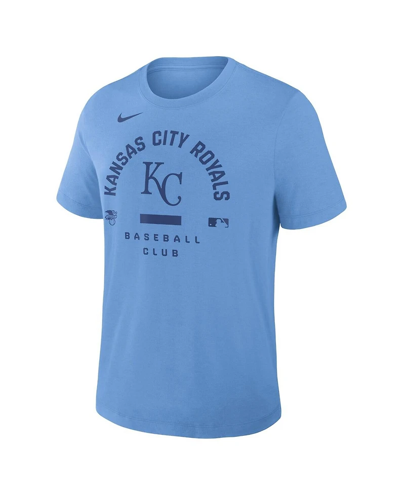 Nike Men's Light Blue Kansas City Royals Authentic Collection Early Work Tri-Blend Dri-fit T-Shirt