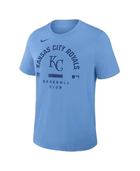 Nike Men's Light Blue Kansas City Royals Authentic Collection Early Work Tri-Blend Dri-fit T-Shirt