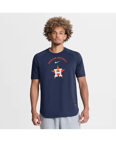 Nike Men's Navy Houston Astros Authentic Collection Batting Practice Pre-Game Raglan Dri-fit T-Shirt