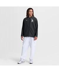 Nike Men's Black Los Angeles Dodgers Authentic Collection Raglan Therma-fit Full-Zip Hooded Jacket