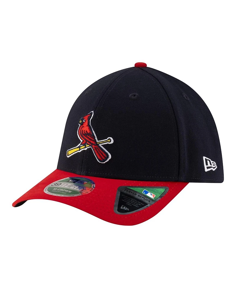 New Era Men's Black St. Louis Cardinals Player Replica 39THIRTY M-Crown Flex Hat