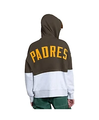 Starter Women's Brown/Heather Gray San Diego Padres Wishbone Full-Zip Hoodie
