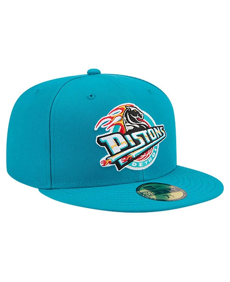 New Era Men's Teal Detroit Pistons Core Logo 59FIFTY Fitted Hat