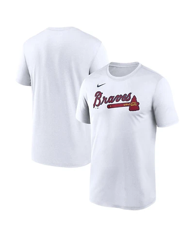 Nike Men's White Atlanta Braves New Legend Wordmark Dri-fit T-Shirt
