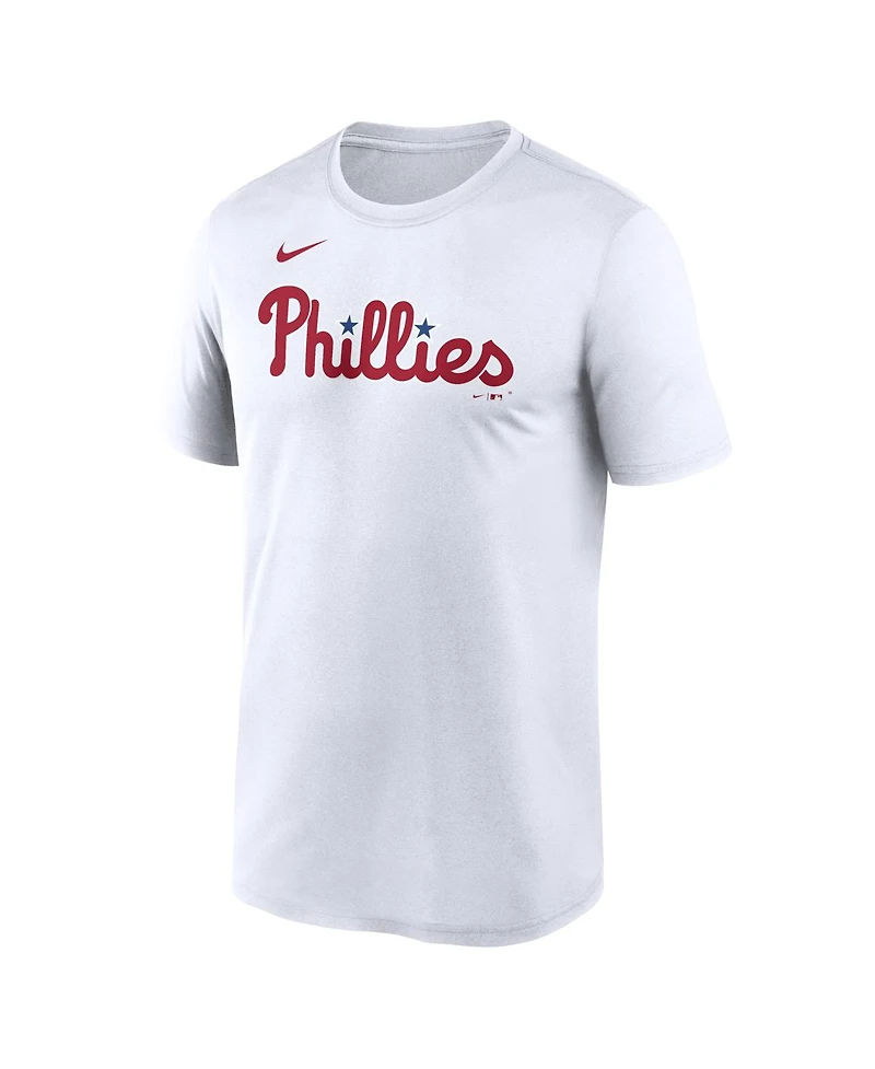 Nike Men's White Philadelphia Phillies New Legend Wordmark Dri-fit T-Shirt