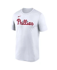 Nike Men's White Philadelphia Phillies New Legend Wordmark Dri-fit T-Shirt
