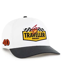 '47 Brand Men's White/Red Justin Allgaier Traveler Whiskey Two-Tone Hitch Adjustable Hat