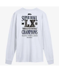 Nike Men's White Seattle Seahawks Super Bowl Lx Champions Long Ball Long Sleeve T-Shirt