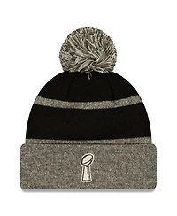 New Era Men's Black Seattle Seahawks Super Bowl Lx Champions Parade Cuffed Knit Hat with Pom