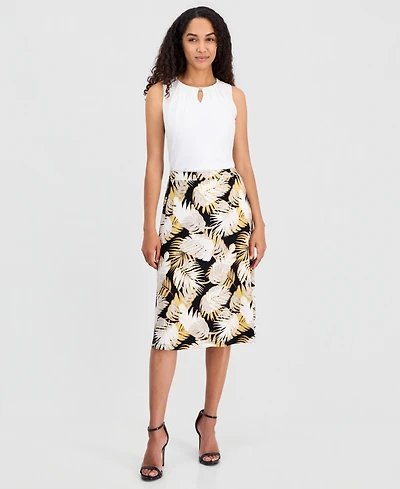Kasper Women's A-Line Midi Skirt