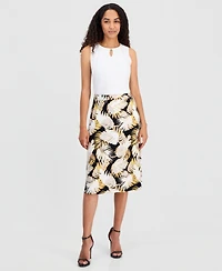 Kasper Women's A-Line Midi Skirt