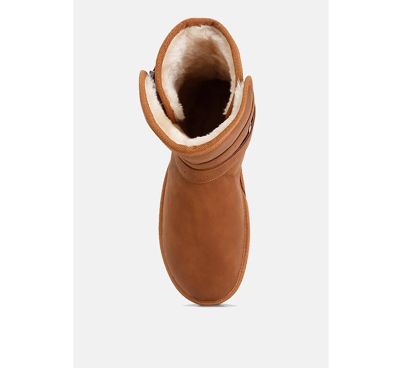 Womens basil buckle strap detail boots