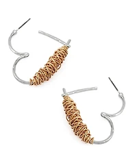Robert Lee Morris Soho Two-Tone Heart Hoop Earrings
