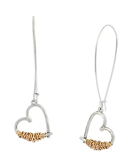 Robert Lee Morris Soho Two-Tone Heart Dangle Earrings