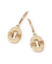 Robert Lee Morris Soho Gold Oval Link Drop Earrings